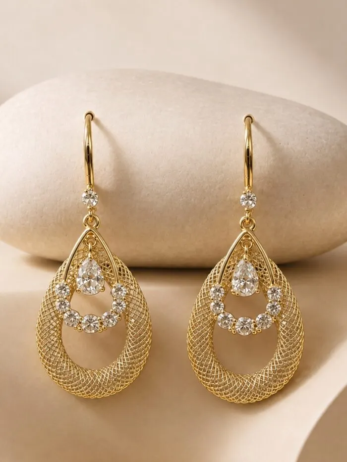 Aurelle Mesh Drop Earrings